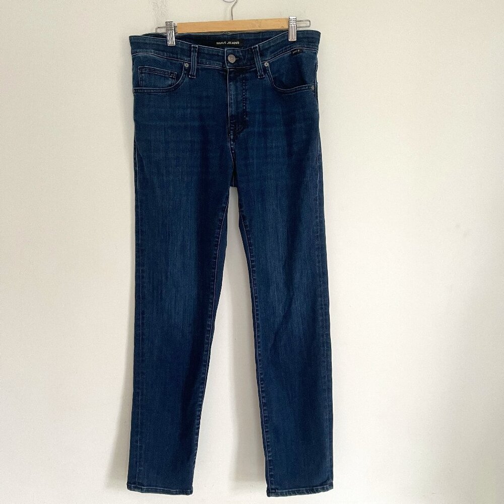 Mavi Jeans Women Blue Mid Rise Dark Wash Stretch Denim Jeans Size W33/L32
